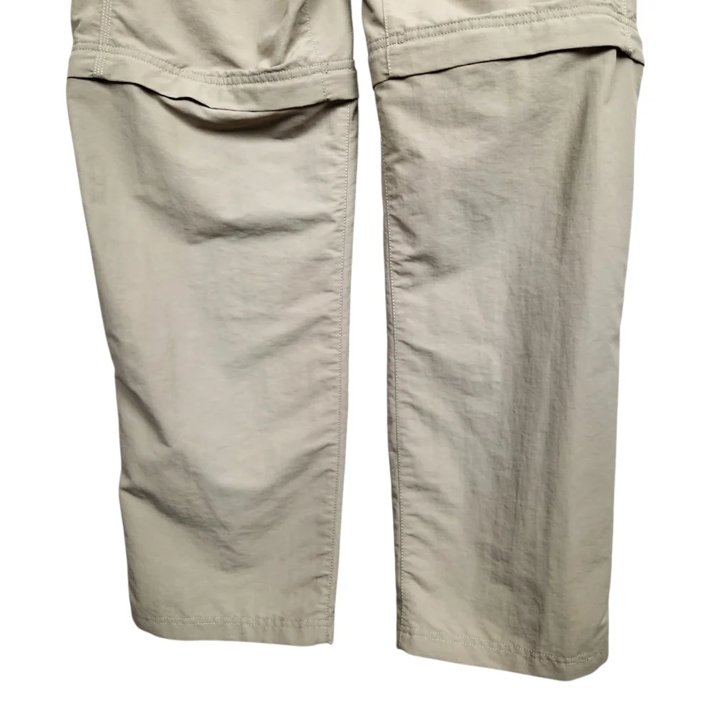 The North Face Paramount Peak Khaki Convertible Zip Off Hiking Pants Mens Size M